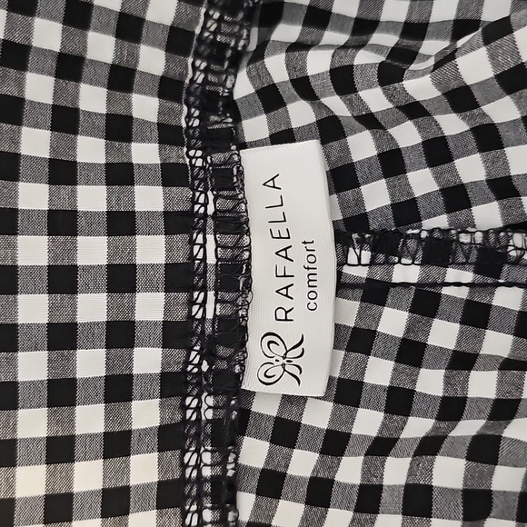 Rafaella Black and White Checkered Ankle Pants Women's Size 10 - Picture 7 of 8